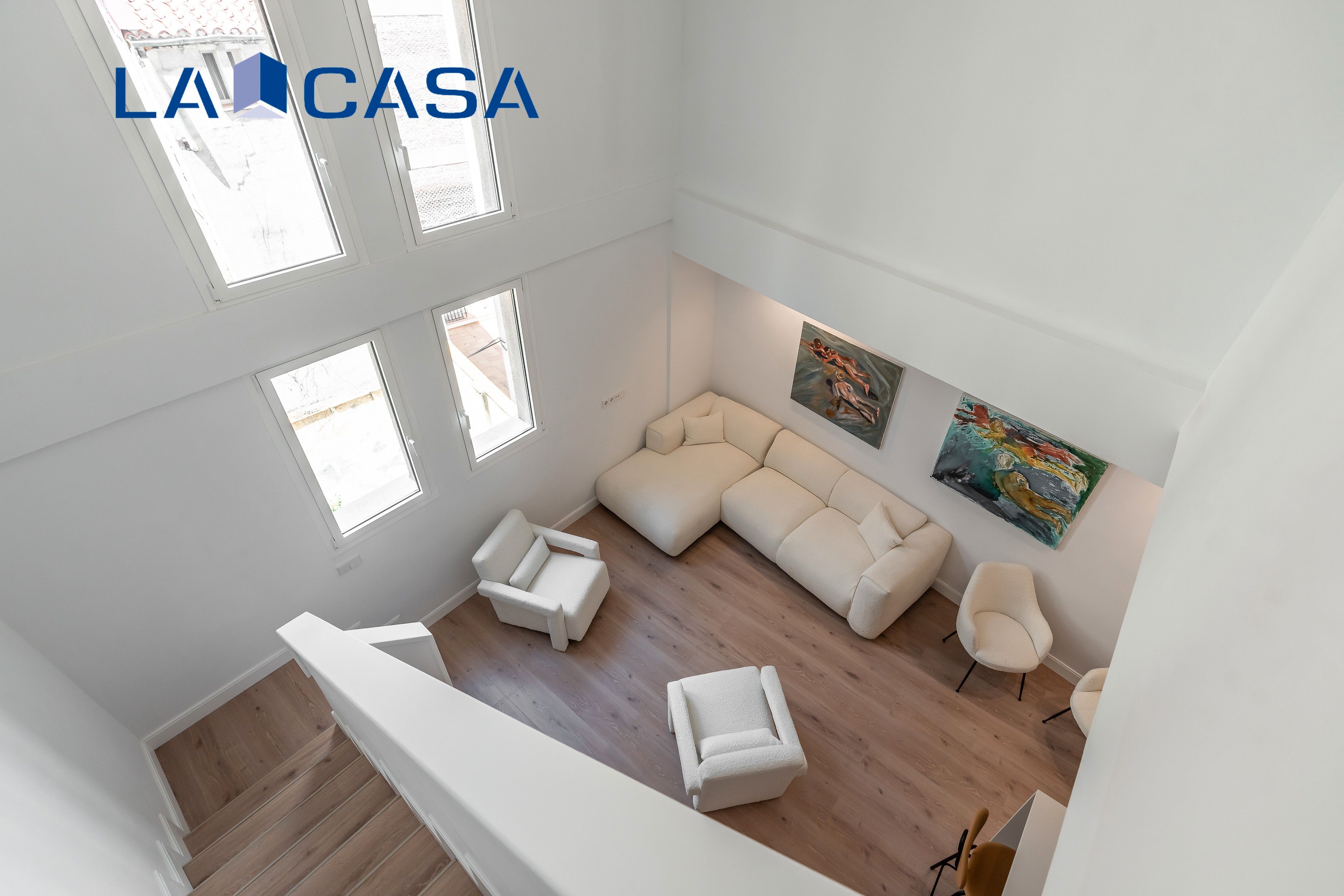 Sala de estar de Dúplex en venta en  Madrid Capital con Aire acondicionado, Calefacción y Amueblado