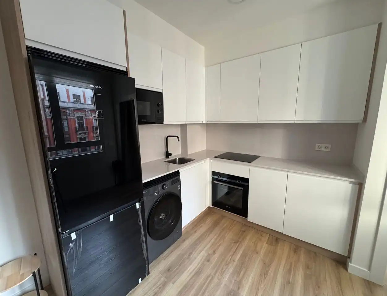 Cocina de Piso de alquiler en Gijón  con Calefacción, Parquet y Trastero