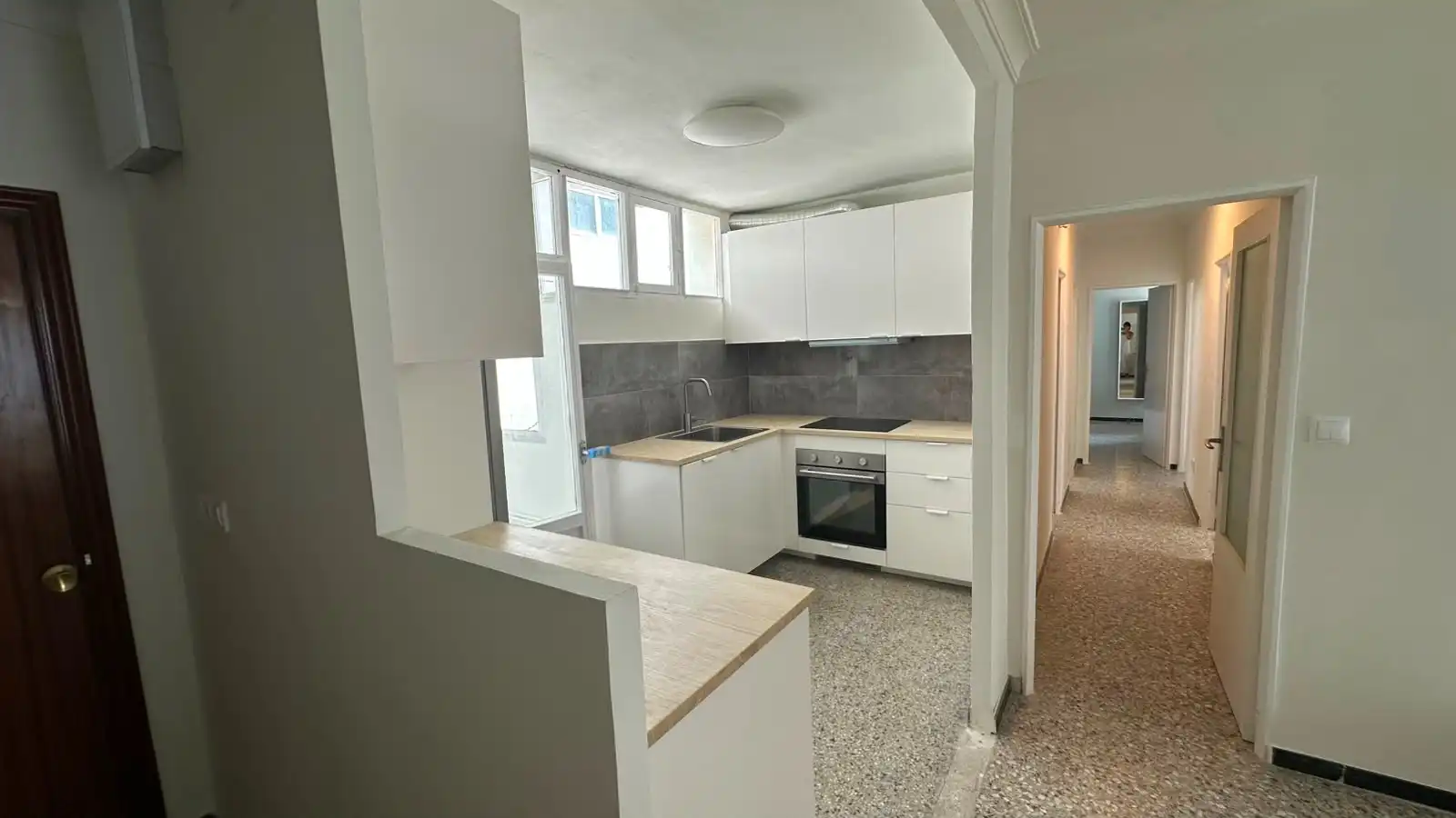 Kitchen of Flat for rent in Ferrol  with Furnished, Oven and Washing machine
