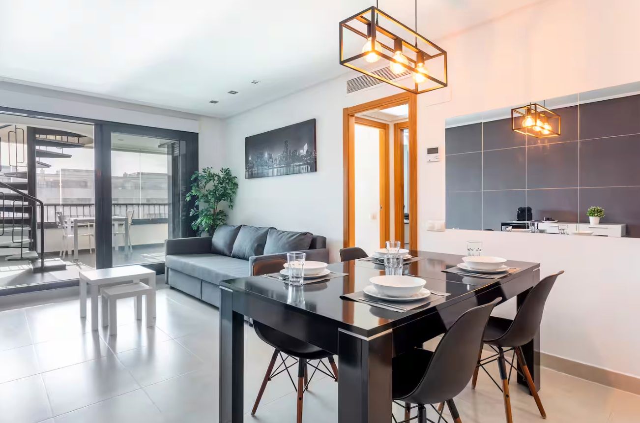 Dining room of Attic to rent in Alboraya  with Air Conditioner, Heating and Parquet flooring