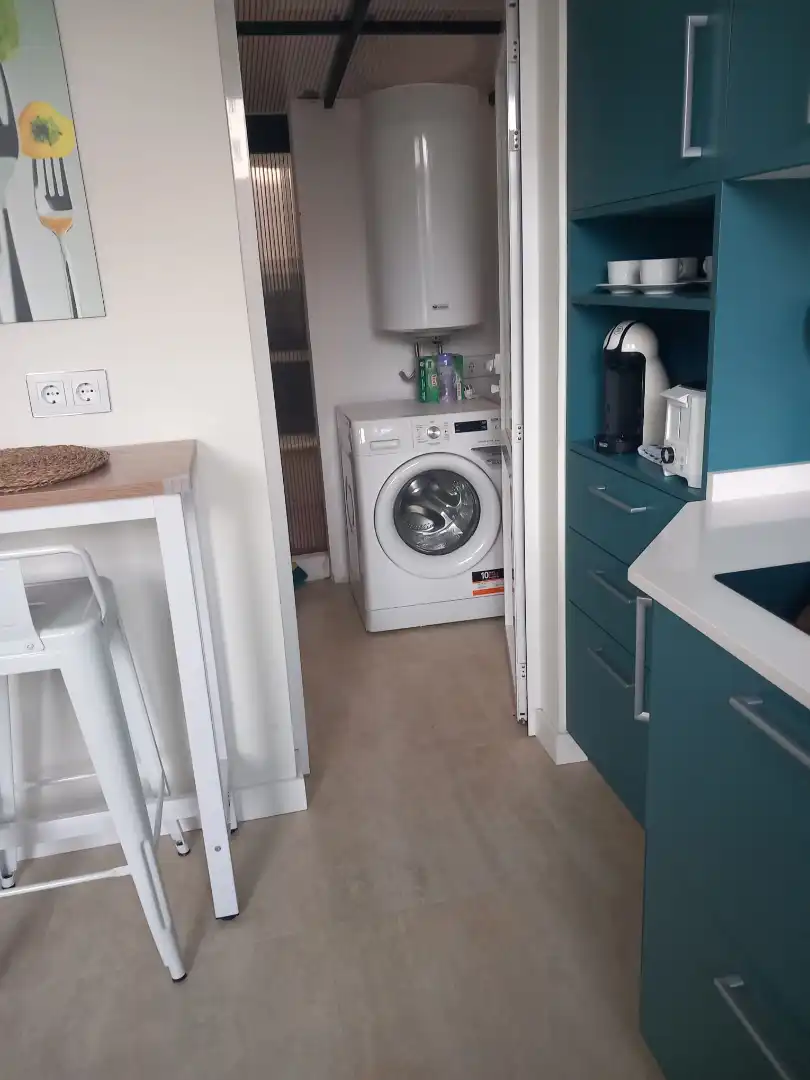 Kitchen of Flat for rent in Ferrol  with Heating, Terrace and Furnished