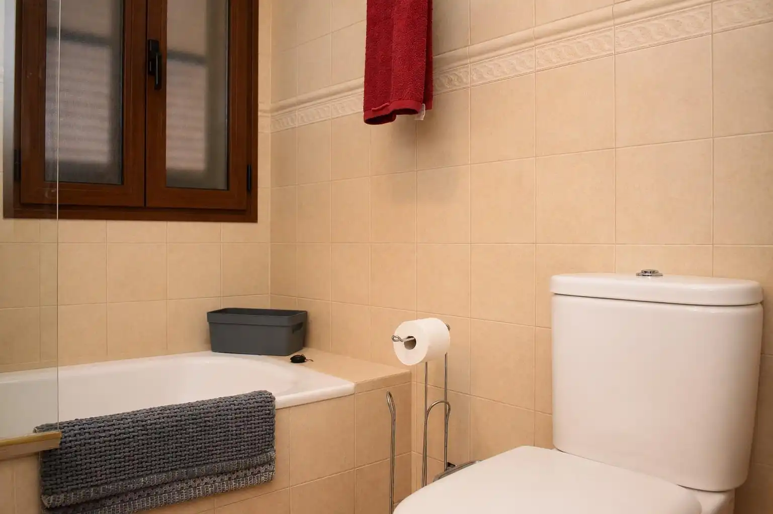 Badezimmer von Country house zur Miete in Sa Pobla mit Privatgarten, Terrasse und Möbliert