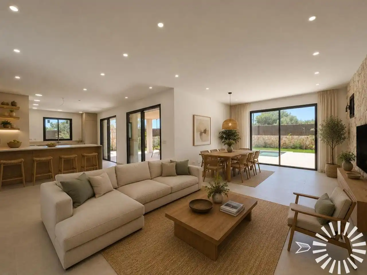 Sala de estar de Casa o chalet en venta en Santanyí con Terraza y Piscina comunitaria
