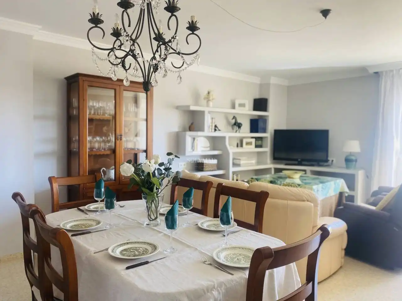 Comedor de Piso de alquiler en Vélez-Málaga con Aire acondicionado, Terraza y Amueblado