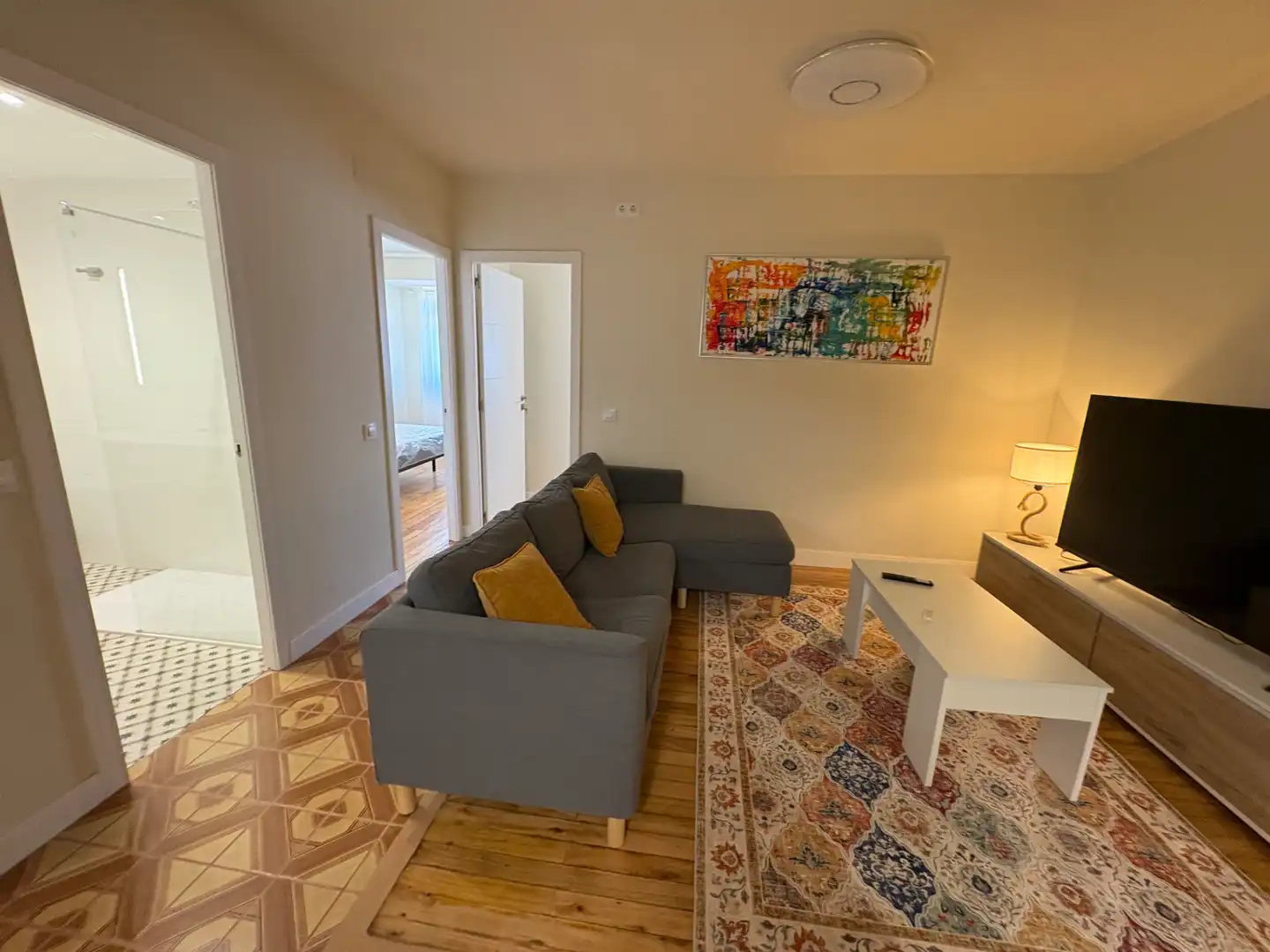 Wohnzimmer von Wohnung zur Miete in Ferrol mit Abstellraum, Möbliert und Ofen