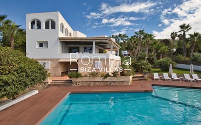 Exterior view of House or chalet for sale in Santa Eulària des Riu  with Air Conditioner, Terrace and Swimming Pool