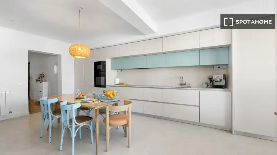 Cocina de Apartamento para compartir en  Palma de Mallorca con Aire acondicionado, Terraza y Amueblado