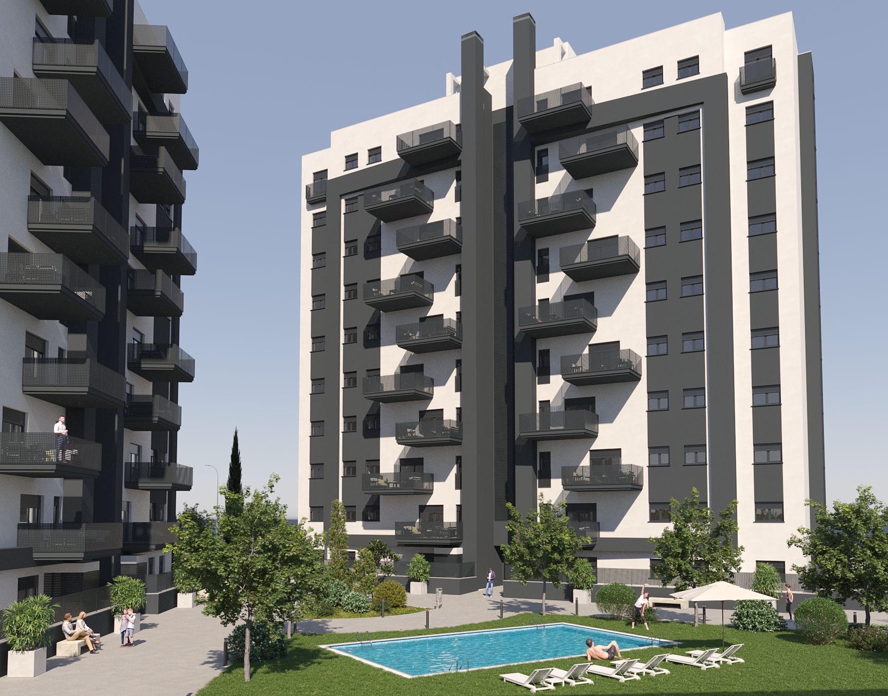 Exterior view of Flat for sale in Móstoles  with Heating, Parquet flooring and Terrace