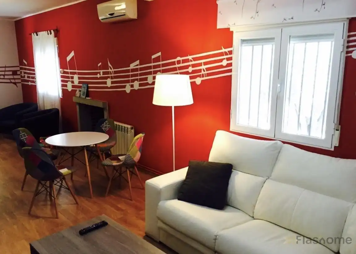 Sala de estar de Casa o chalet en venta en Santa Amalia con Aire acondicionado, Piscina y Amueblado