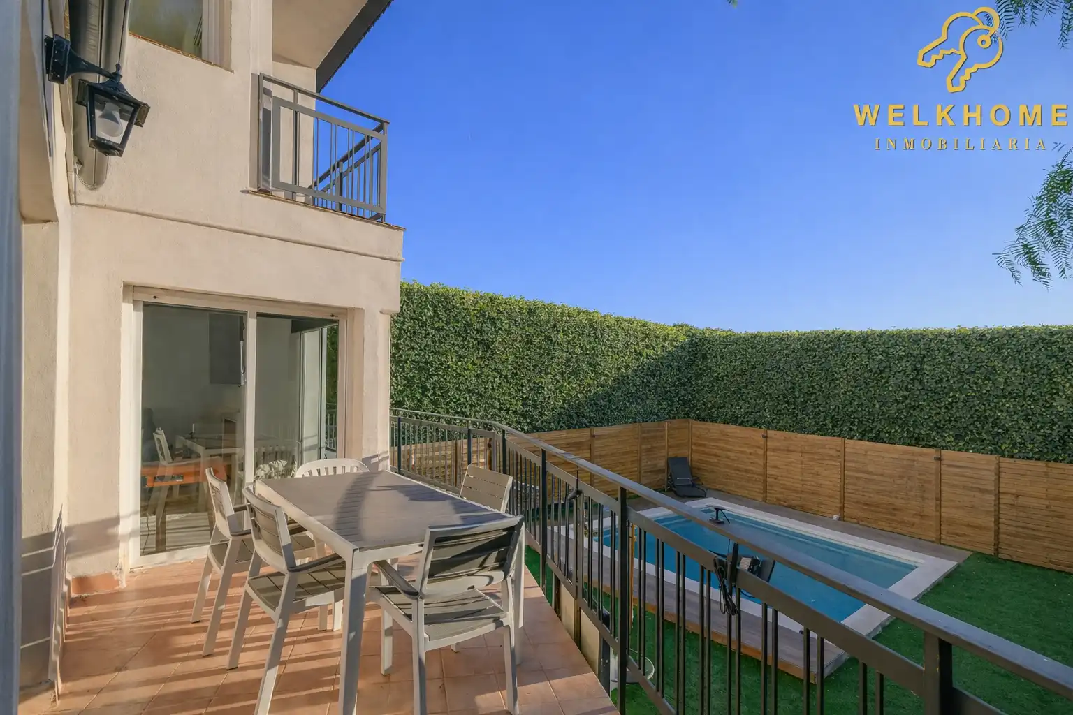 Terrasse von Haus oder Chalet zur Miete in Castelldefels mit Klimaanlage, Heizung und Privatgarten