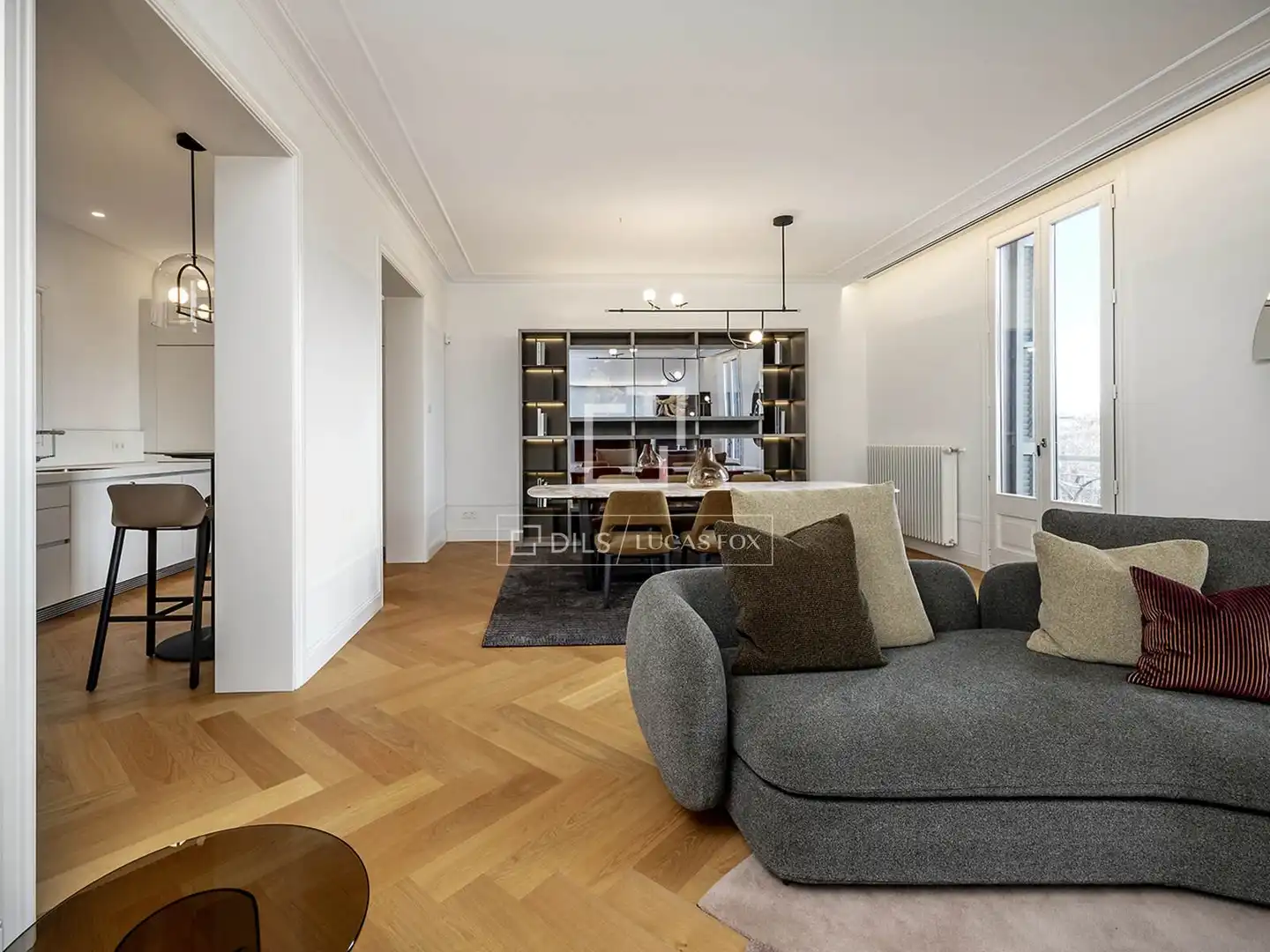 Sala de estar de Piso en venta en Barcelona con Aire acondicionado, Calefacción y Parquet