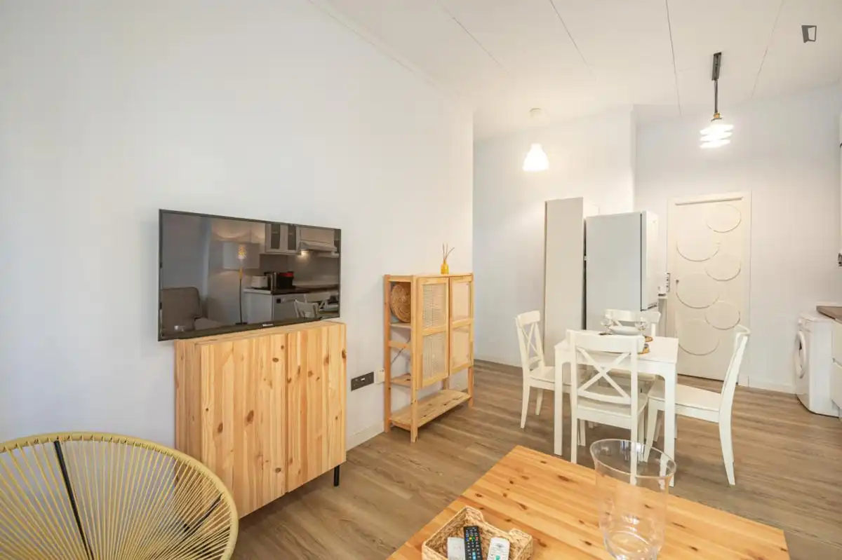 Cuina de Apartament de lloguer en Málaga amb Aire condicionat, Moblat i Forn