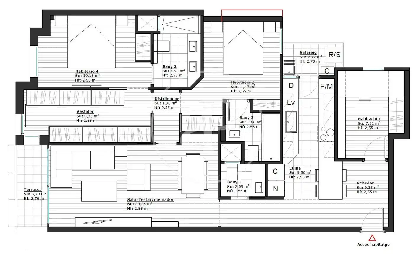 Piso en venta en Barcelona con Aire acondicionado, Calefacción y Balcón