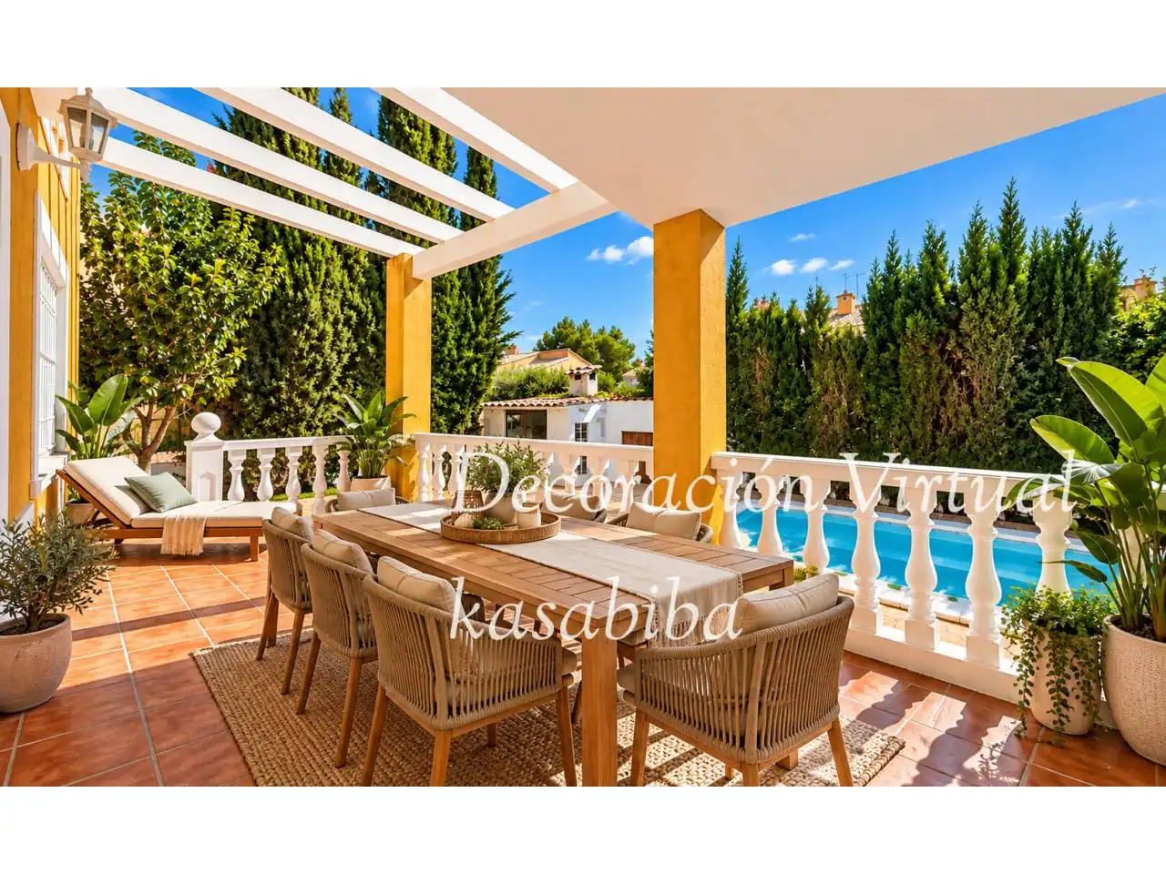 Terraza de Casa o chalet en venta en Chiva con Jardín privado, Terraza y Piscina