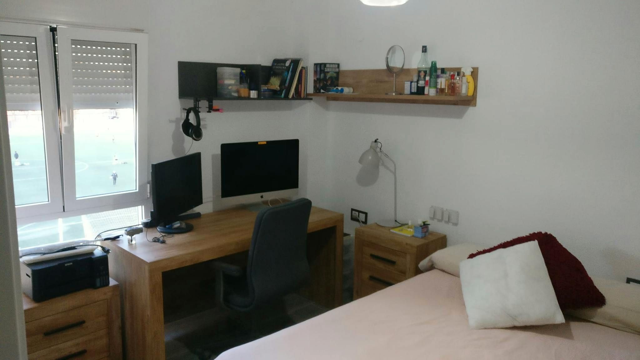 Bedroom of Flat to share in  Valencia Capital  with Air Conditioner, Furnished and Washing machine