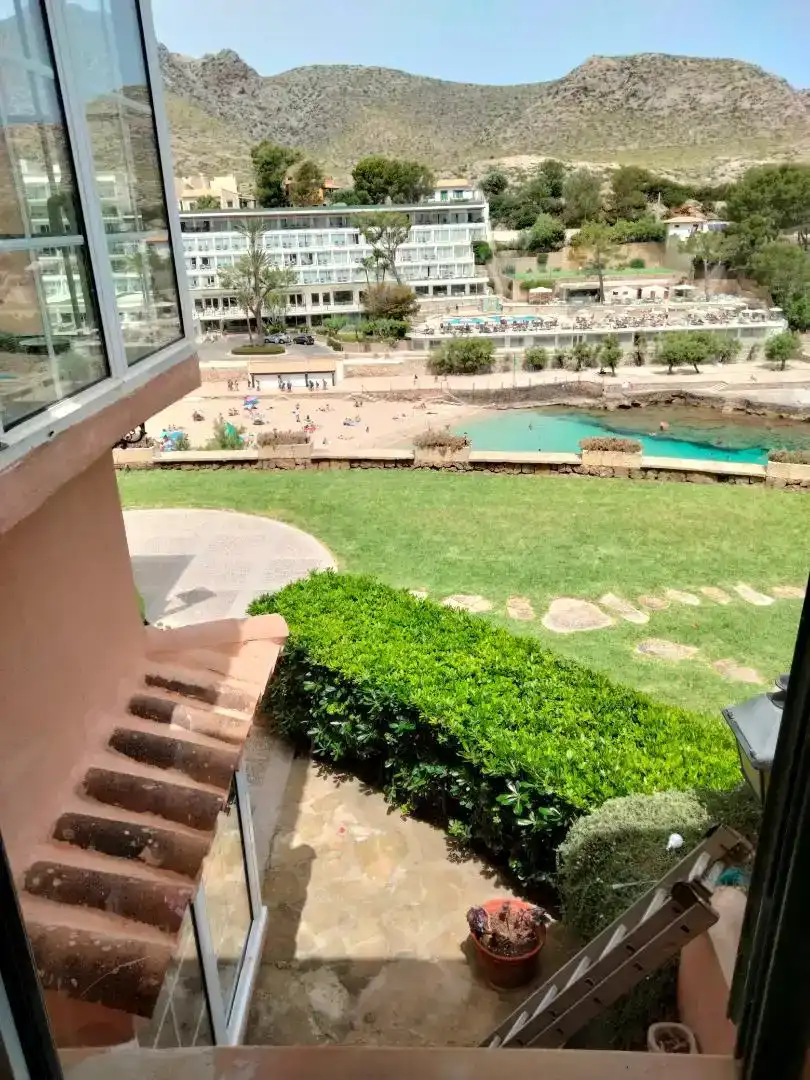 Swimming pool of Flat for rent in Pollença  with Air Conditioner, Private garden and Furnished