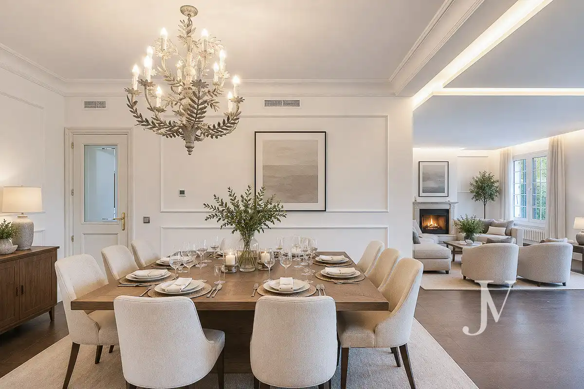 Comedor de Casa adosada en venta en Madrid con Aire acondicionado, Calefacción y Jardín privado