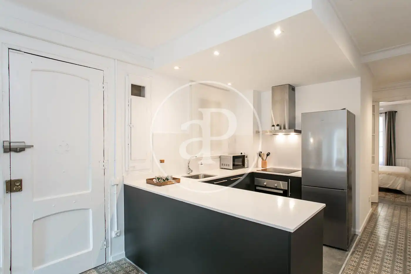 Küche von Wohnung zum Verkauf in Barcelona mit Heizung, Terrasse und Möbliert