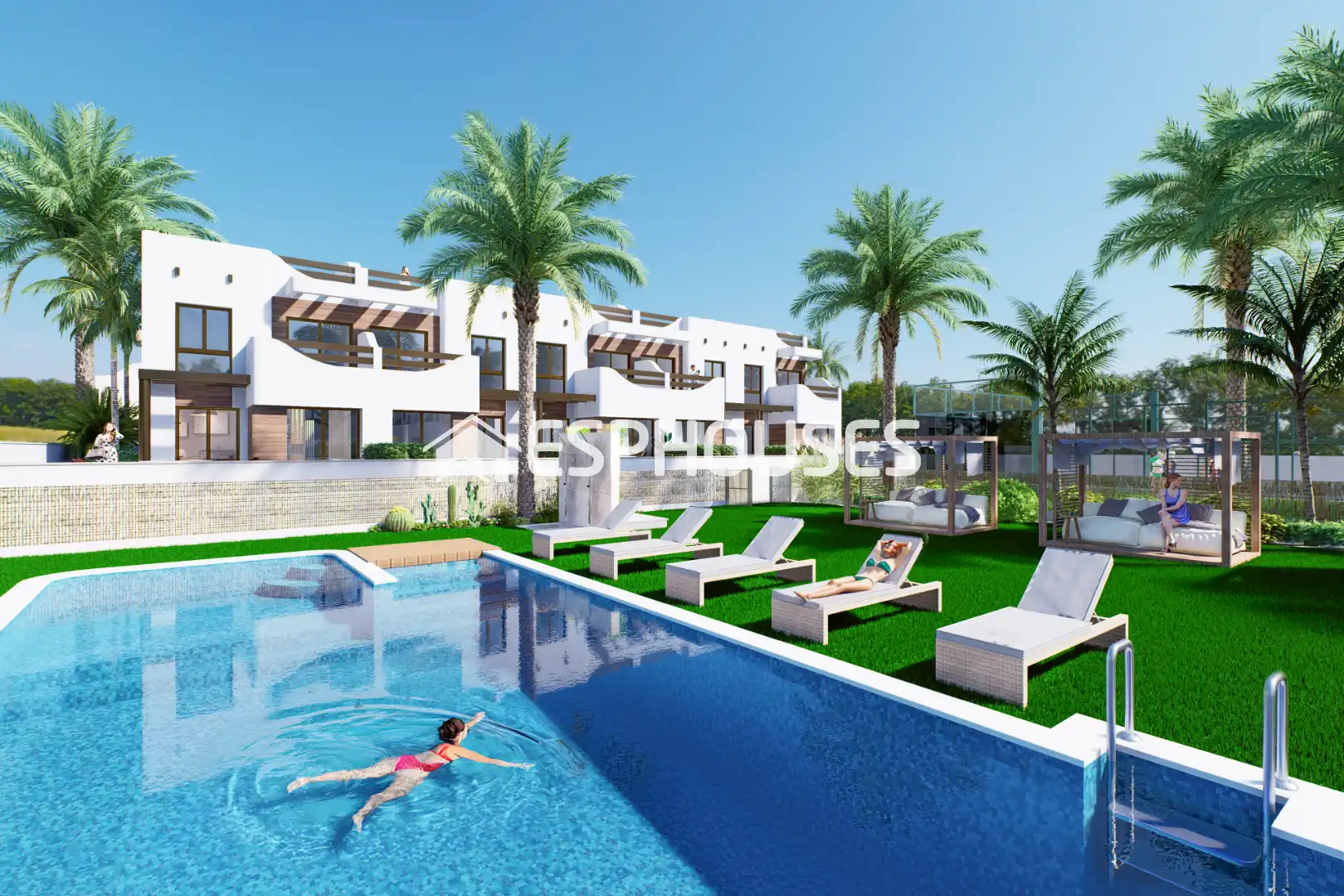 Swimming pool of Houses for sale in Pilar de la Horadada  with Terrace, Balcony and Community pool