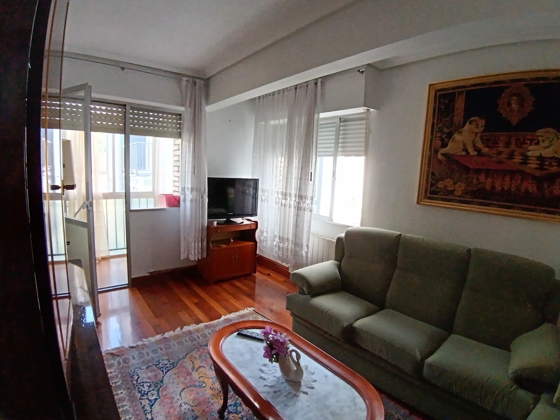 Living room of Flat for sale in Urnieta  with Parquet flooring, Furnished and Oven