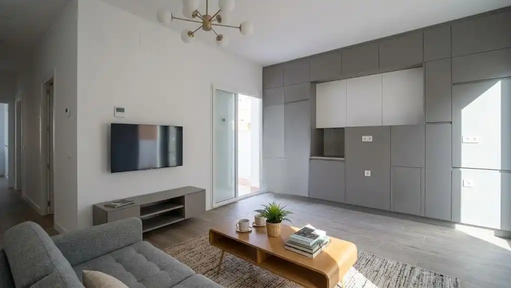 Wohnzimmer von Wohnung zum Verkauf in Sevilla mit Klimaanlage und Heizung
