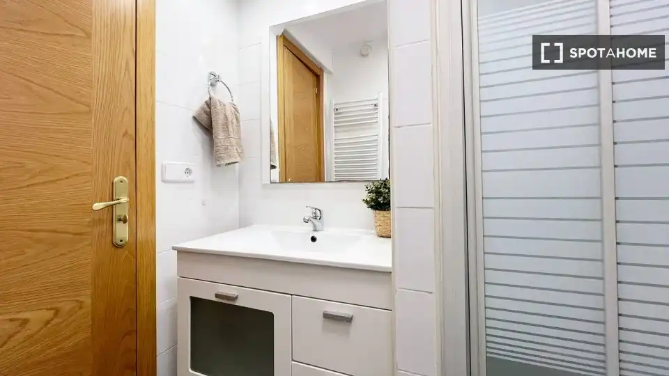 Bathroom of Flat for rent in Madrid  with Air Conditioner, Heating and Furnished