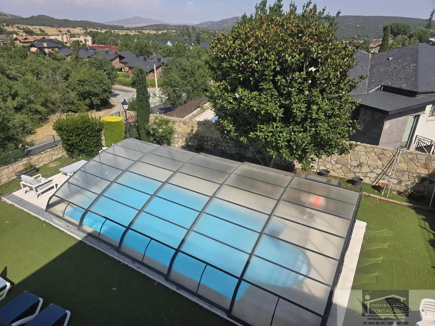 Piscina de Casa o chalet en venta en El Boalo - Cerceda – Mataelpino con Aire acondicionado, Calefacción y Terraza