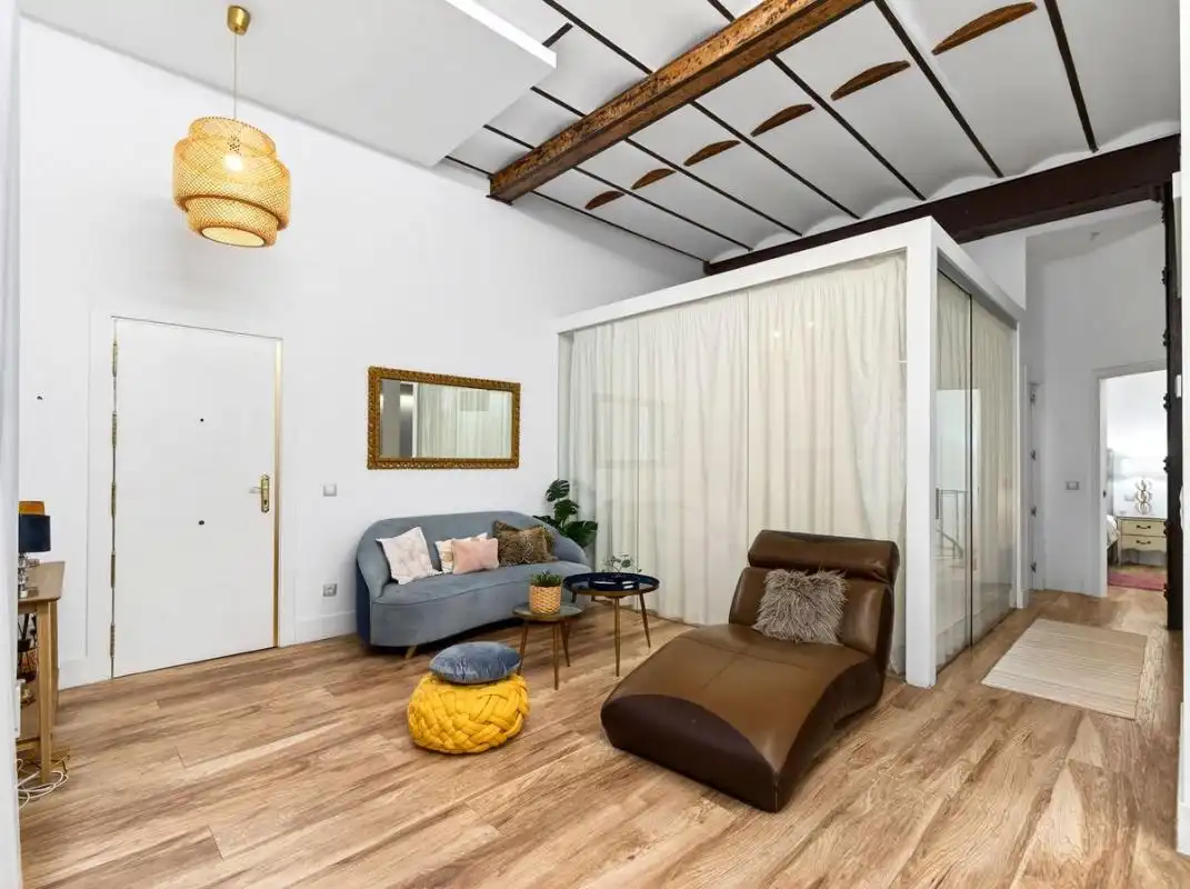 Sala de estar de Planta baja en venta en Madrid con Aire acondicionado, Calefacción y Amueblado