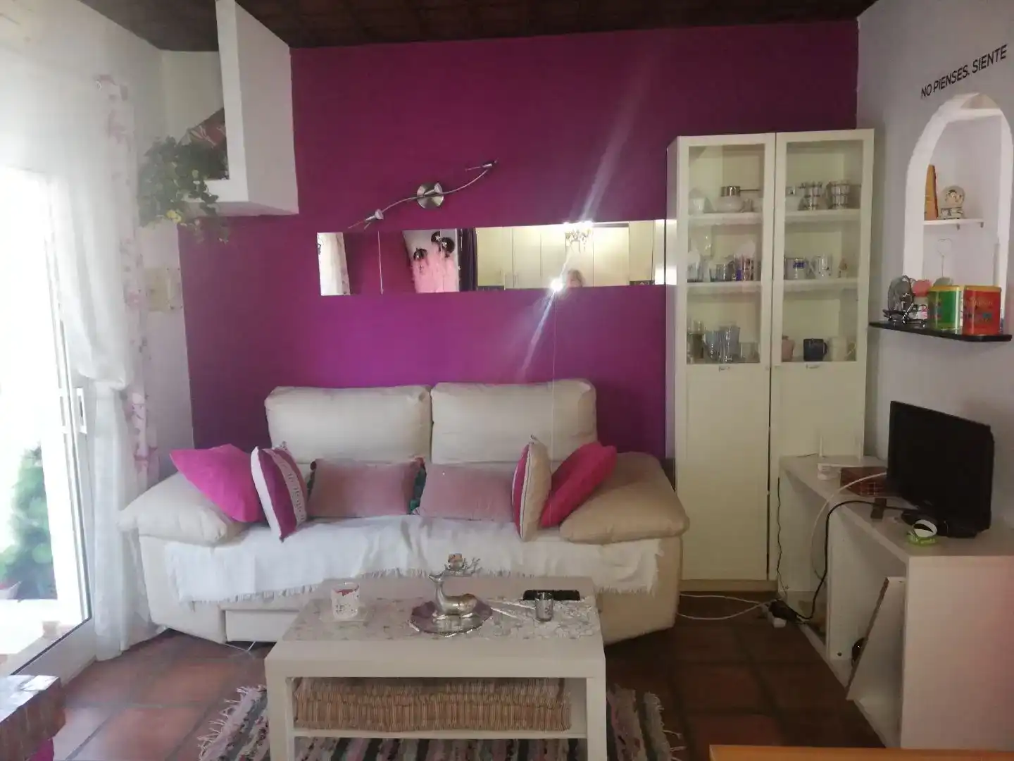 Sala de estar de Piso de alquiler en Mijas con Aire acondicionado, Terraza y Piscina