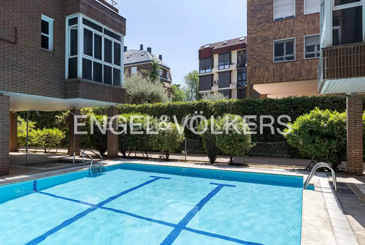 Schwimmbecken von Wohnung zur Miete in Madrid mit Klimaanlage, Heizung und Privatgarten