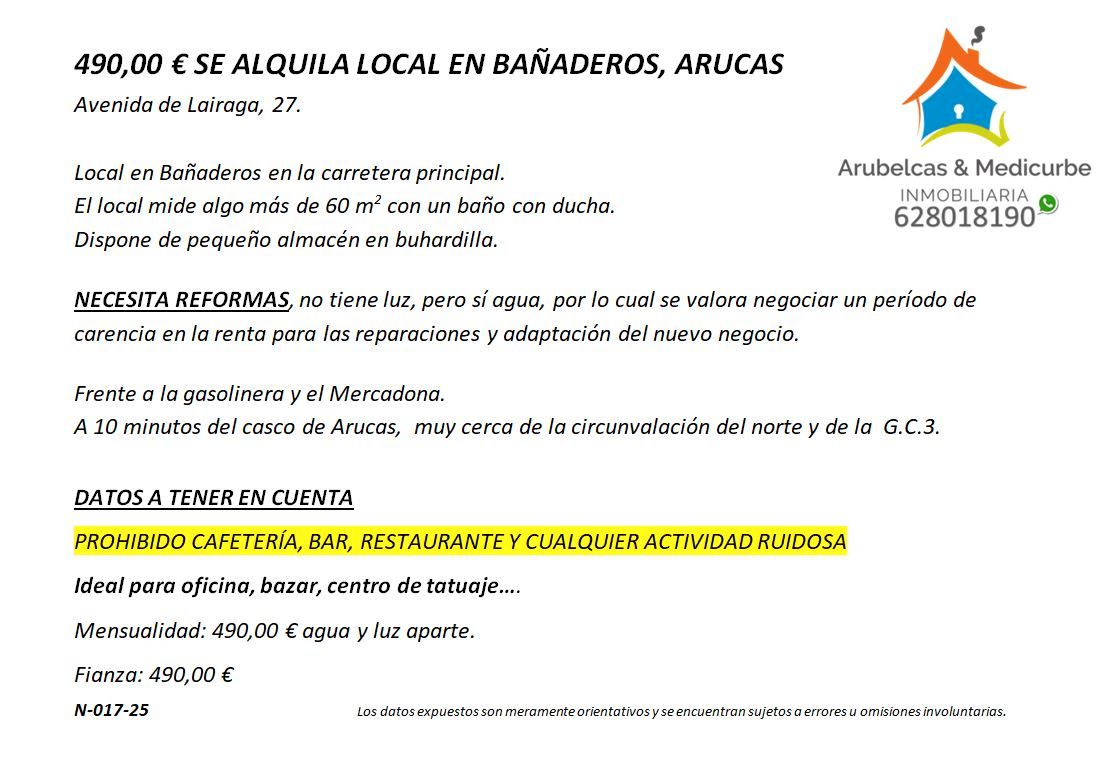 Geschaftsraum miete in Arucas