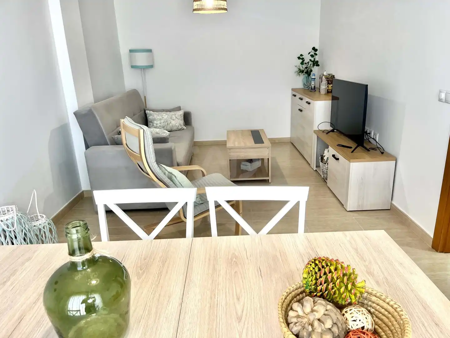 Wohnzimmer von Wohnung zum Verkauf in Torreblanca mit Klimaanlage, Heizung und Schwimmbad