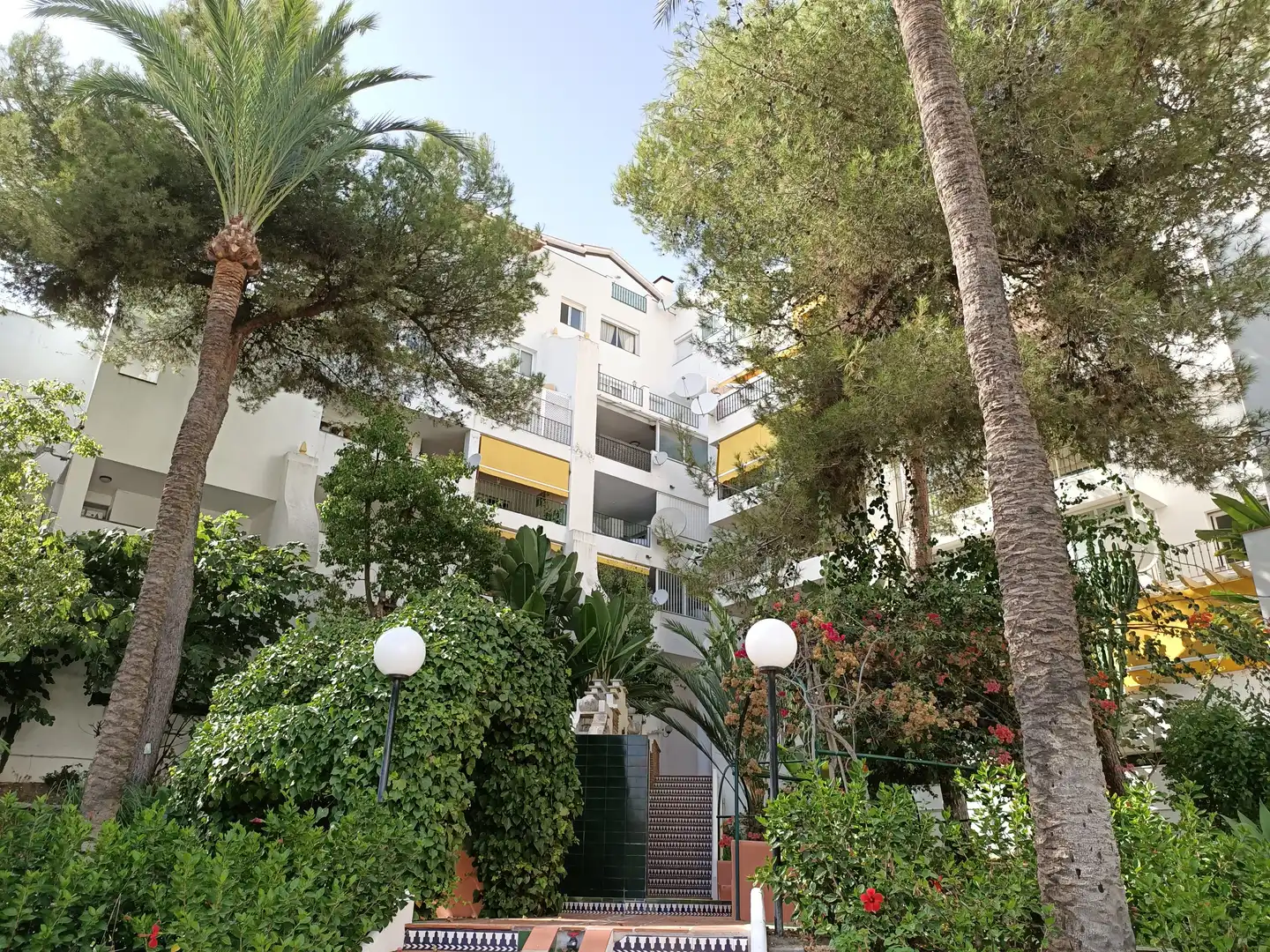 Vista exterior de Piso en venta en Estepona con Jardín privado y Piscina