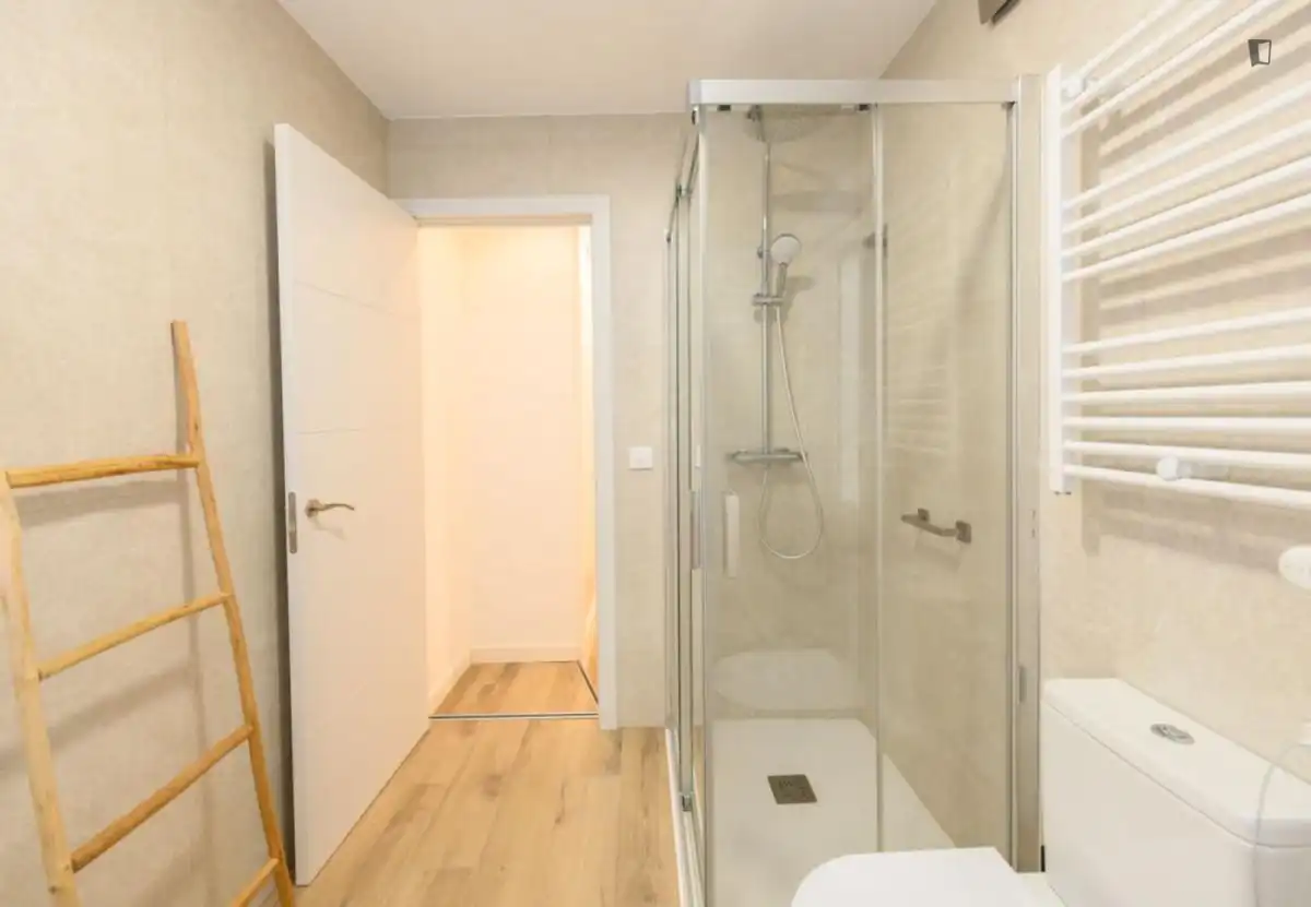 Bany de Apartament de lloguer en Madrid amb Aire condicionat, Calefacció i Moblat