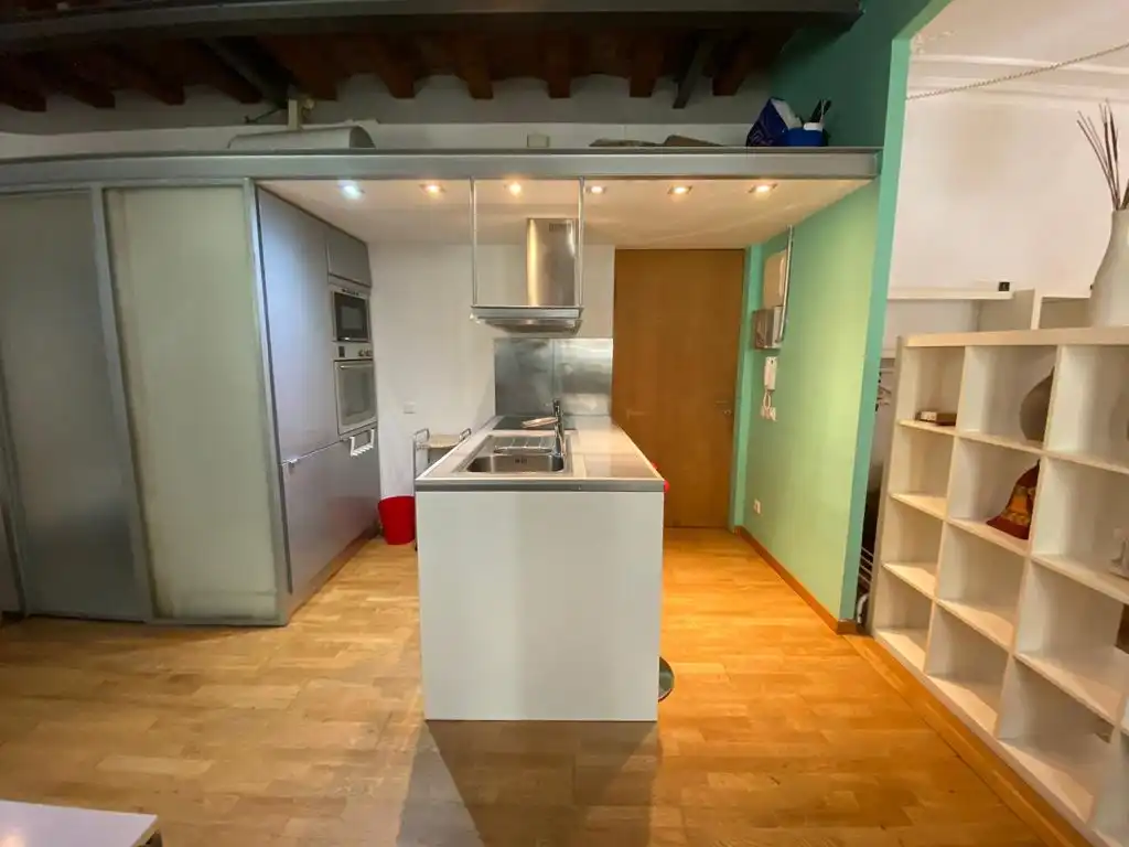 Kitchen of Study for rent in Barcelona  with Air Conditioner, Heating and Parquet flooring