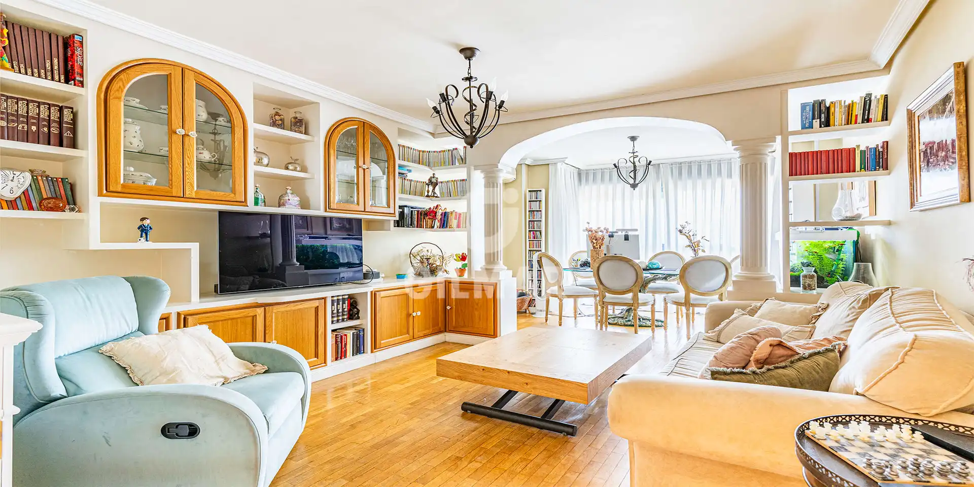 Living room of Flat for sale in Madrid  with Heating, Private garden and Storage room
