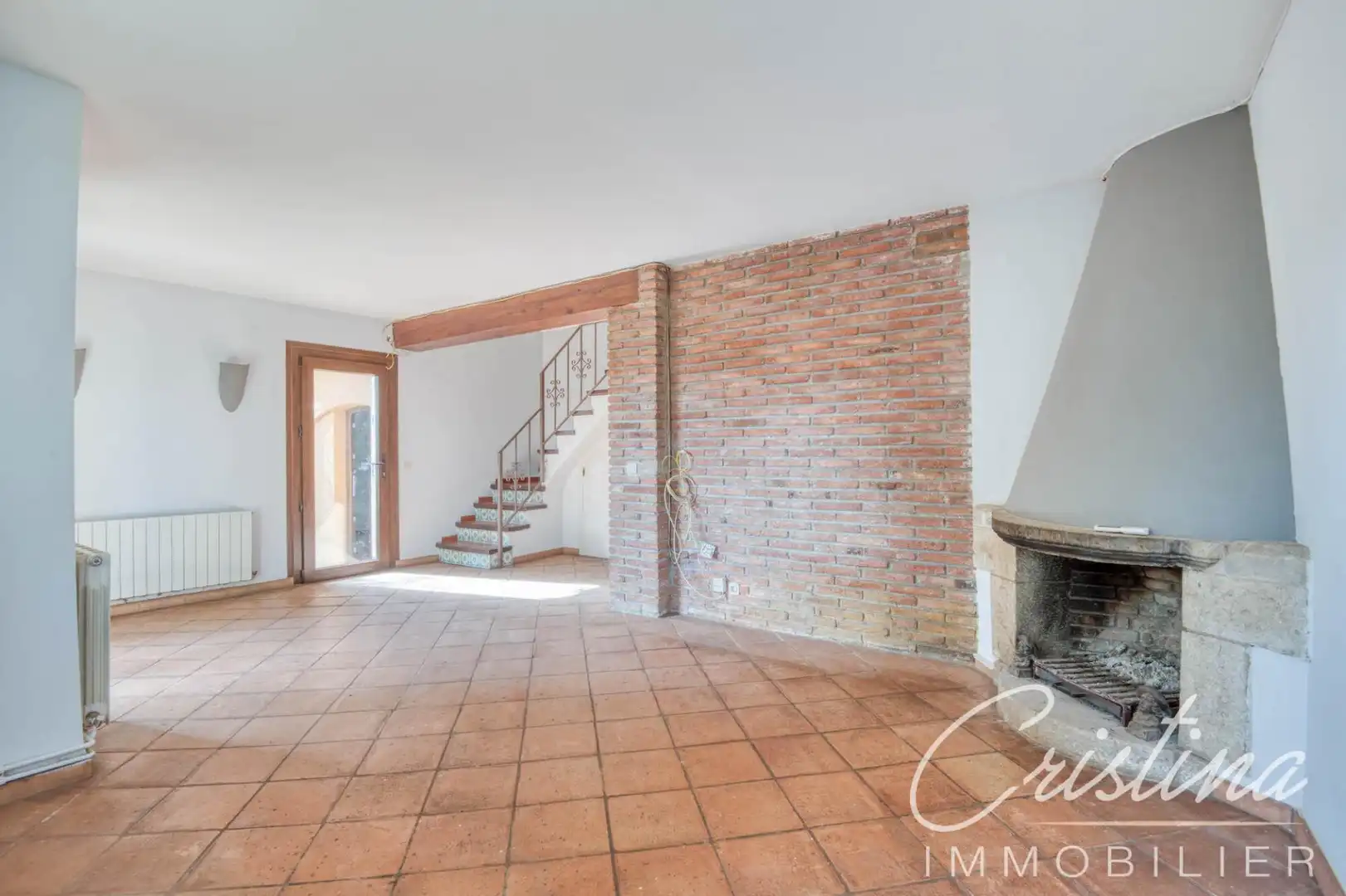 Sala de estar de Casa adosada en venta en Santa Cristina d'Aro con Calefacción, Jardín privado y Terraza