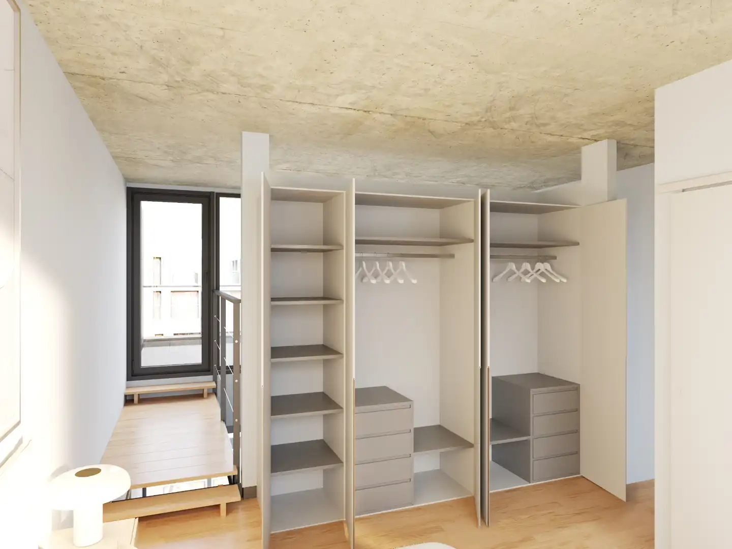 Schlafzimmer von Dachboden zur Miete in Alcobendas mit Klimaanlage, Heizung und Parkett