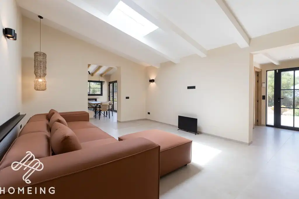 Living room of Country homes for rent in Llucmajor  with Air Conditioner, Private garden and Swimming Pool