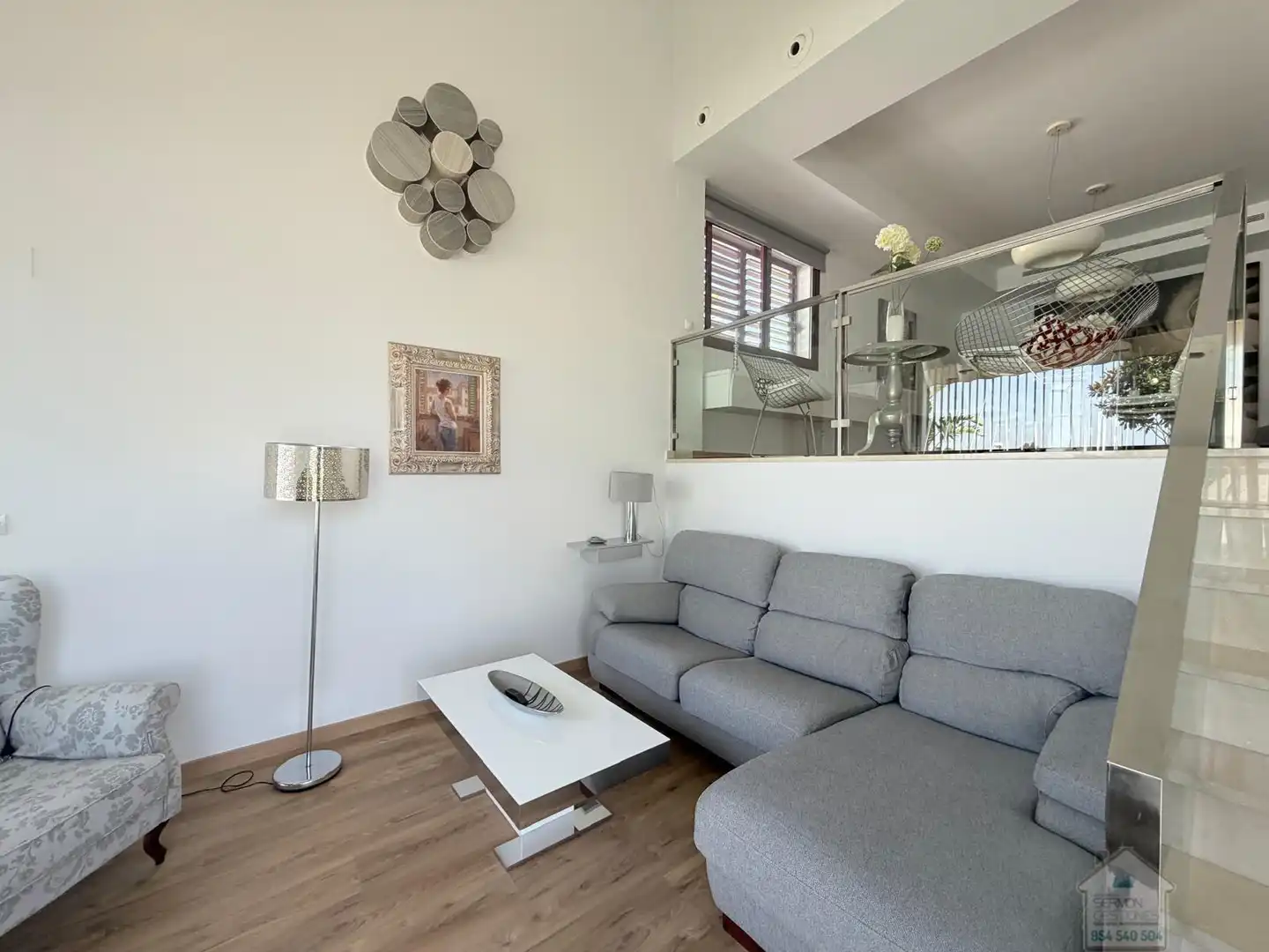 Sala de estar de Casa o chalet de alquiler en Montequinto con Aire acondicionado, Parquet y Terraza