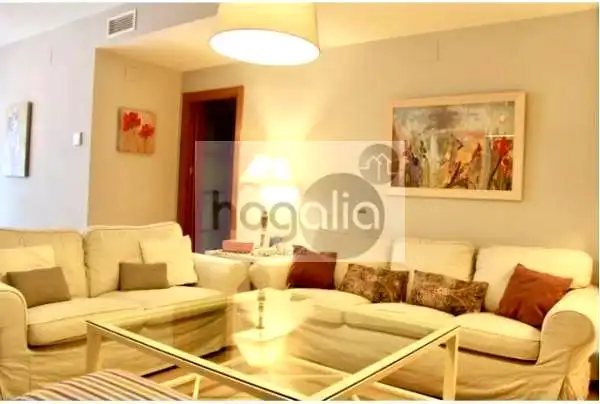 Living room of Flat for rent in Sevilla  with Air Conditioner, Private garden and Swimming Pool