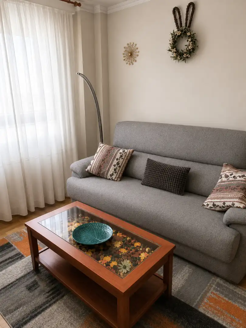 Sala de estar de Piso de alquiler en Santander con Amueblado y Horno