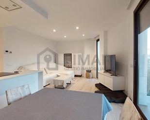 Living room of Flat to rent in Sant Pol de Mar  with Air Conditioner, Terrace and Community pool