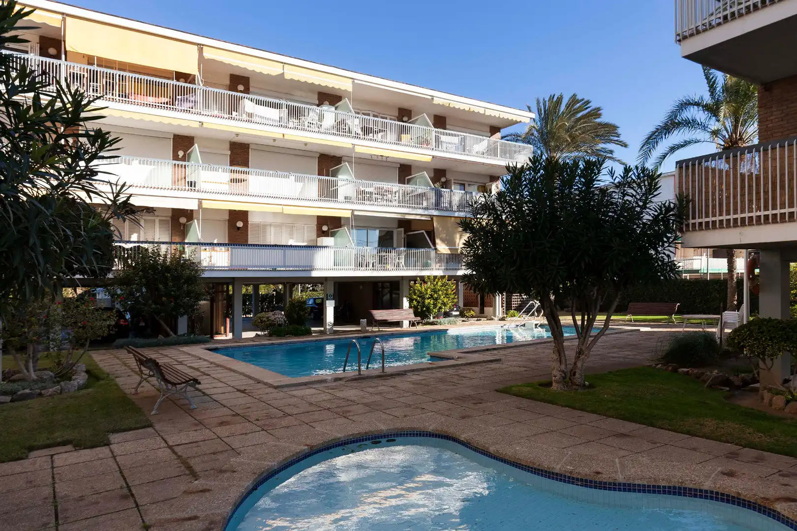 Swimming pool of Apartments for sale in Castelldefels  with Air Conditioner, Heating and Terrace
