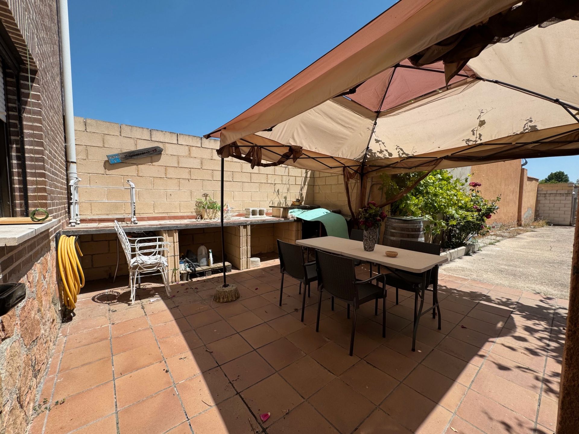 Terrace of Single-family semi-detached for sale in Peñaranda de Duero  with Heating, Terrace and Storage room