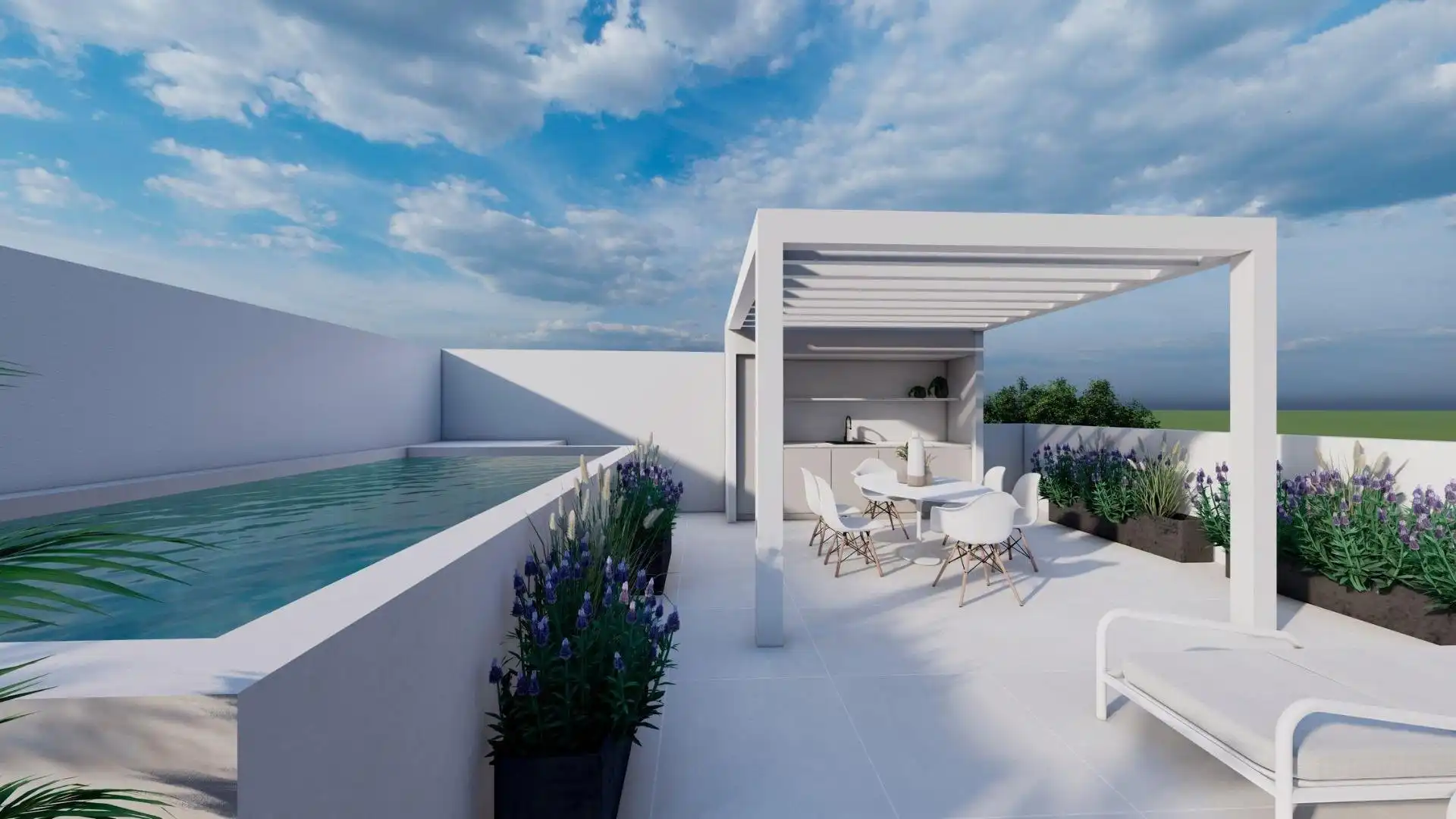 Terraza de Casa o chalet en venta en Pilar de la Horadada con Aire acondicionado, Jardín privado y Terraza