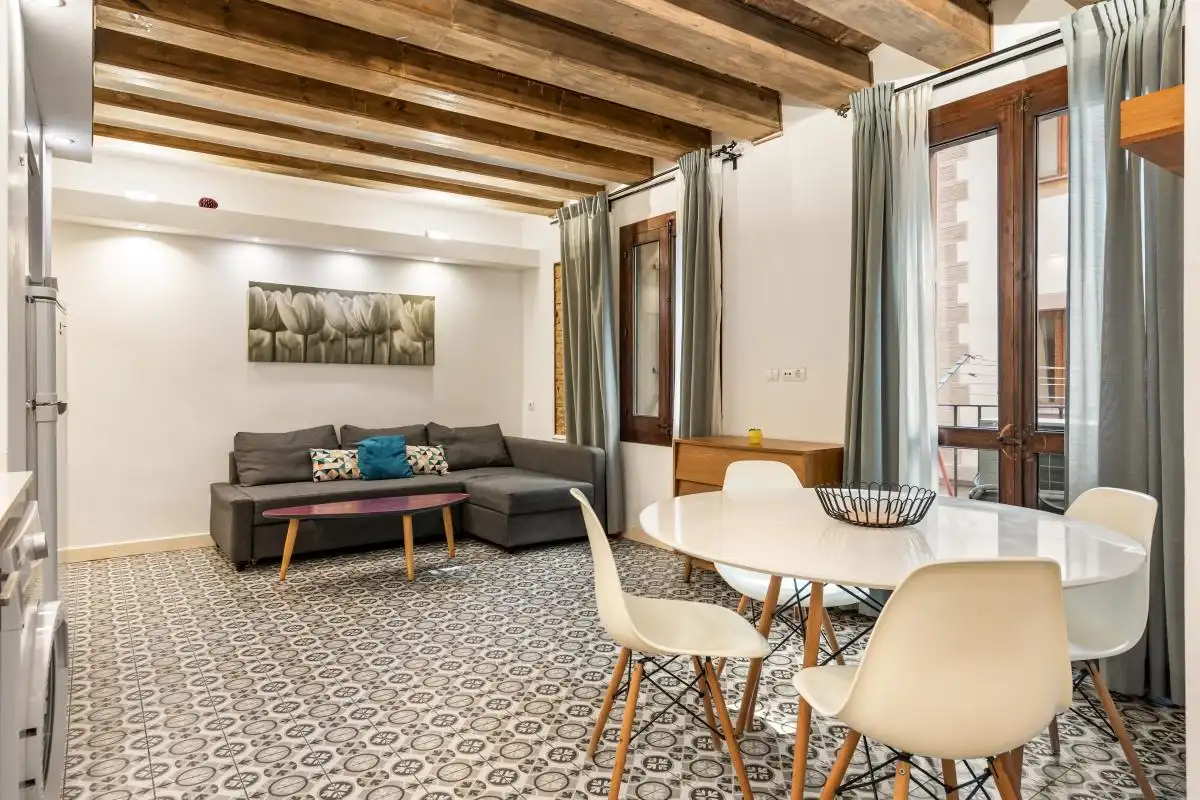 Sala de estar de Piso en venta en Barcelona con Aire acondicionado, Calefacción y Amueblado