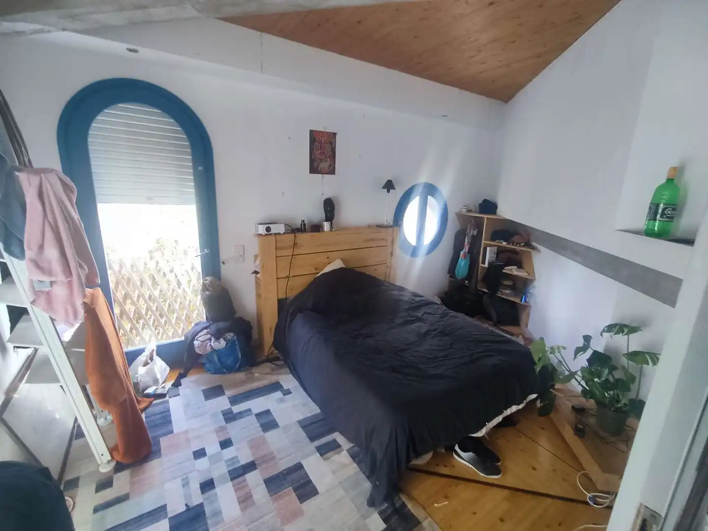 Schlafzimmer von Wohnung zur untervermieten in Barcelona mit Klimaanlage und Terrasse