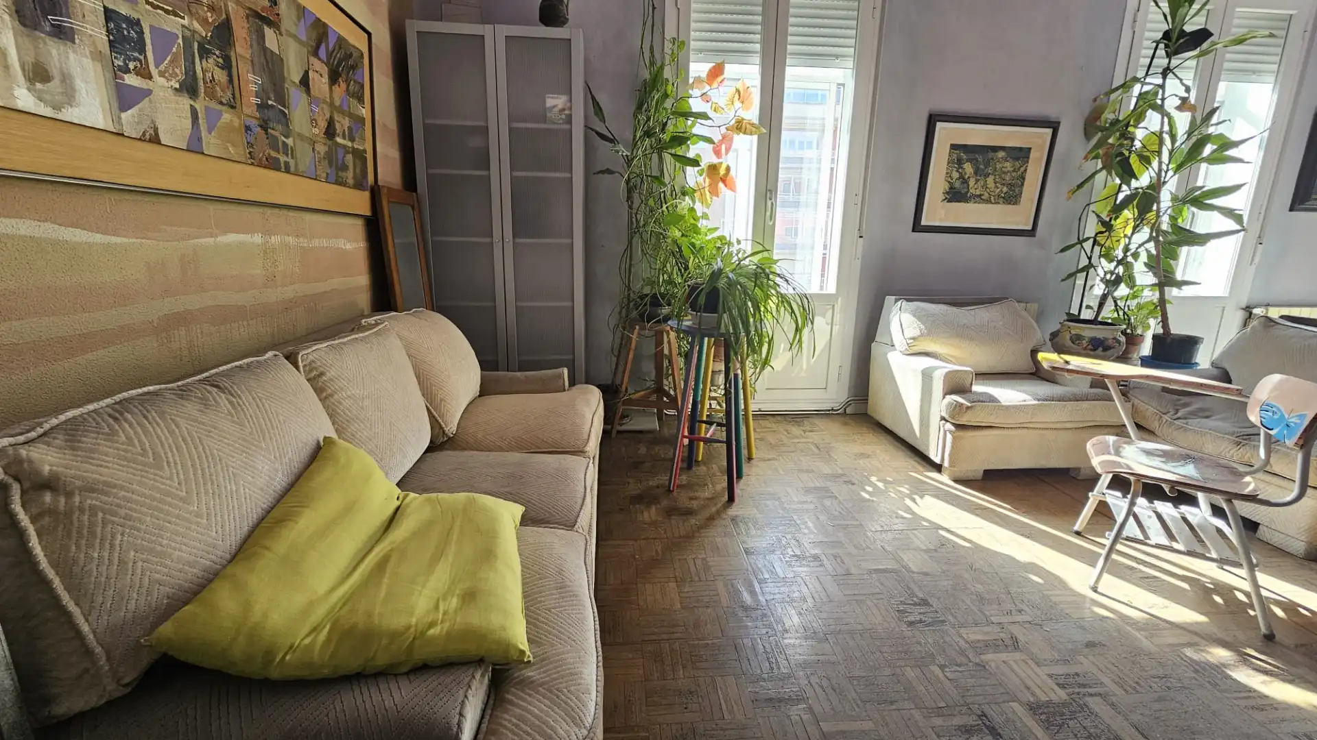 Sala de estar de Piso en venta en Madrid con Aire acondicionado, Calefacción y Parquet