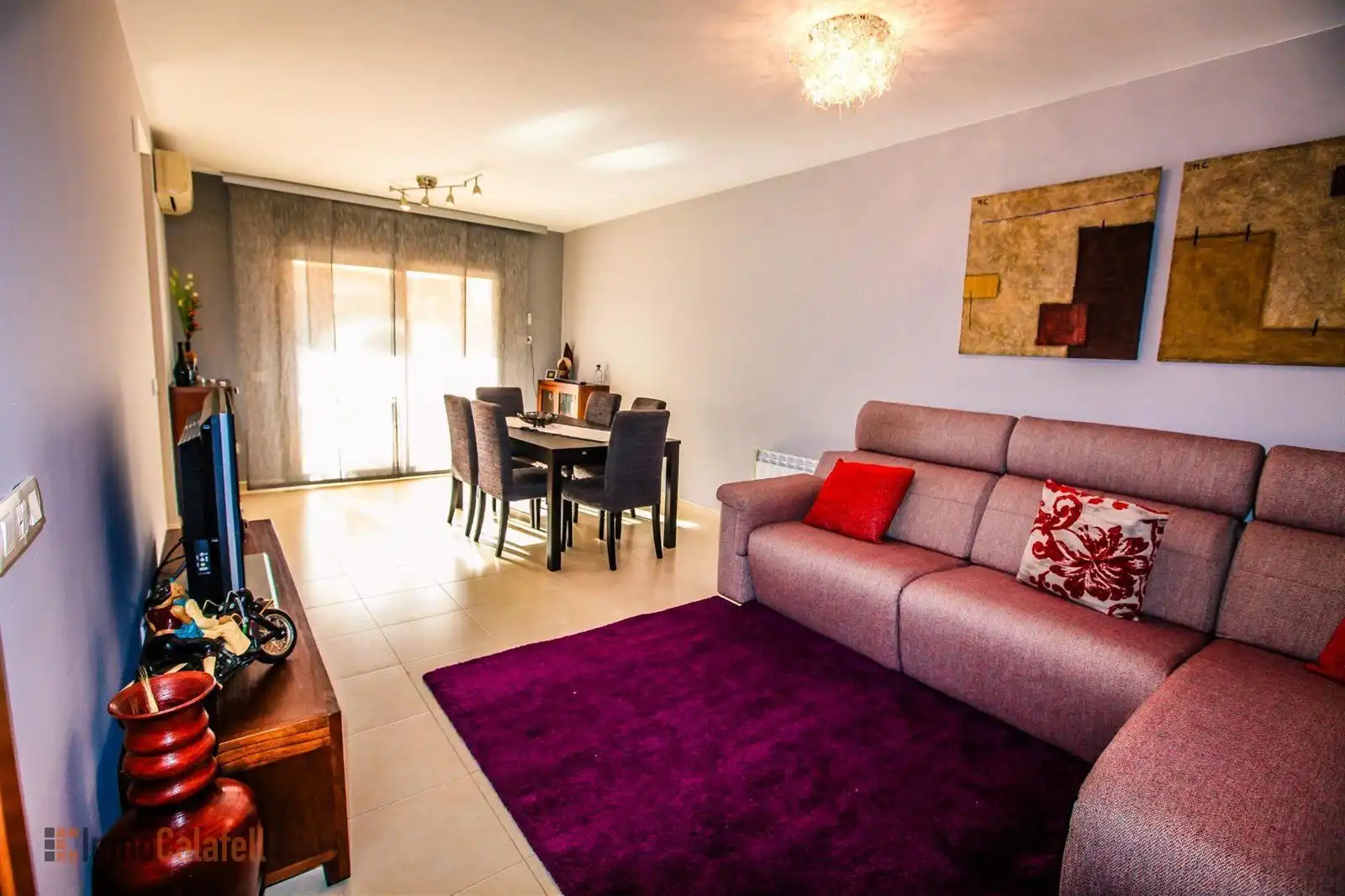 Wohnzimmer von Haus oder Chalet zur Miete in Calafell mit Klimaanlage, Heizung und Terrasse